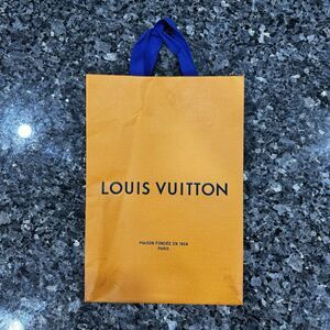 Louis Vuitton Orange Shopping Blue String Authentic Empty Gift Bag